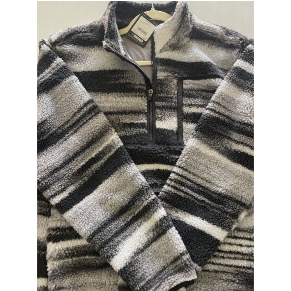 DSG Mens Sherpa Fleece Quarter Zip Pullover Charcoal Size M (0080)